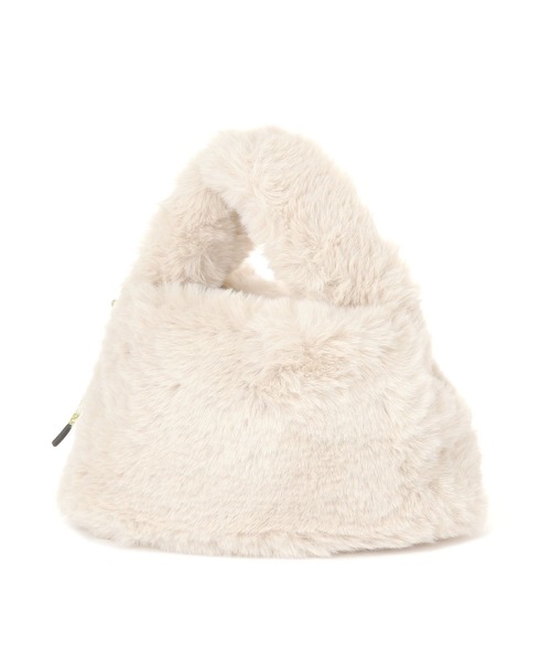 BAYFLOW（ベイフロー）の「[500mlのペットボトルも入る]チャーム付きファーショルダーバッグ（ショルダーバッグ・レディース・オフホワイト/グレー/グリーン・FREE）」の14枚目の写真