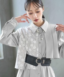 HARE | アシメプリーツイソザイシャツ(HARE)(シャツ/ブラウス)