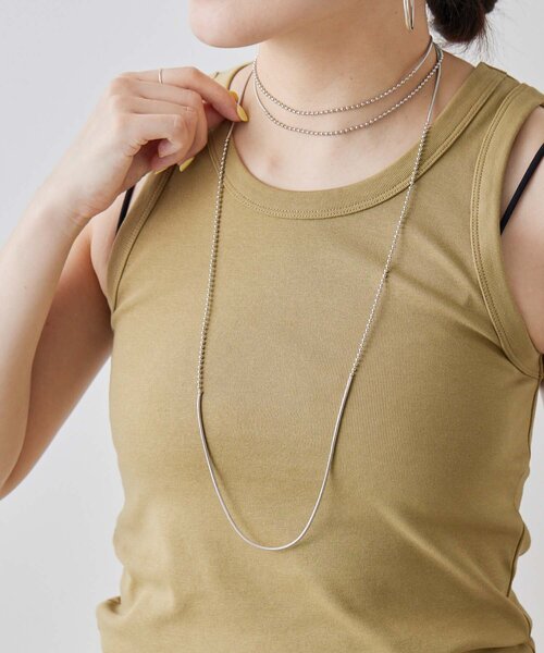 ear PAPILLONNER（イアパピヨネ）の「《金属アレルギー対応/ステンレス》ミックスチェーンロングネックレス（ネックレス・レディース・シルバー/ゴールド・FREE）」の15枚目の写真