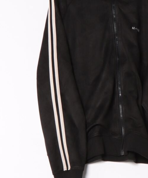 セール】faux suede track jacket/スウェードタッチ ワンポイント刺繍