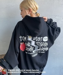 【WEB限定】[SEQUENZ/シークエンズ] トムとジェリー FUNNY FUNNY バックプリントパーカー