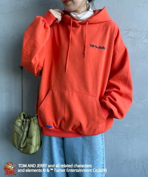 SEQUENZ（シークエンズ）の「【WEB限定】[SEQUENZ/シークエンズ] トムとジェリー FUNNY FUNNY バックプリントパーカー（パーカー・レディース・ライトグレー/オレンジ/ブラック・M/L/XL）」の19枚目の写真