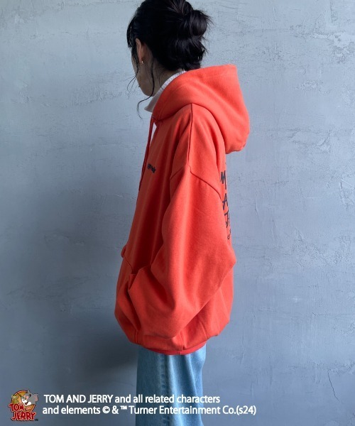 SEQUENZ（シークエンズ）の「【WEB限定】[SEQUENZ/シークエンズ] トムとジェリー FUNNY FUNNY バックプリントパーカー（パーカー・レディース・ライトグレー/オレンジ/ブラック・M/L/XL）」の20枚目の写真