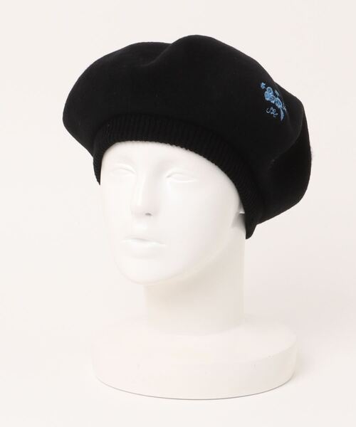 【セール】フラワーワンポイント刺繍バスクリブベレー帽（ハンチング/ベレー帽）｜SUPER HAKKA（スーパーハッカ）