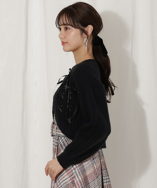 WILLSELECTION(ウィルセレクション)の「ランダムリボンボレロ(カーディガン/ボレロ・レディース・オフホワイト/ピンク/ダークブラウン/ブラック・FREE)」の15枚目の写真