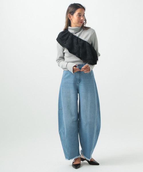 BAYFLOW（ベイフロー）の「[プラスワンで上級者コーデに]エンブロイダリーつけ衿（付け襟・レディース・ブラック/アイボリー・FREE）」の17枚目の写真