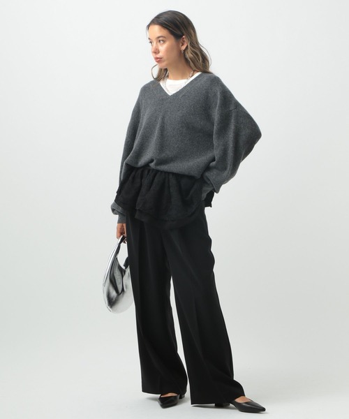 BAYFLOW（ベイフロー）の「[プラスワンで上級者コーデに]エンブロイダリーつけ衿（付け襟・レディース・ブラック/アイボリー・FREE）」の18枚目の写真