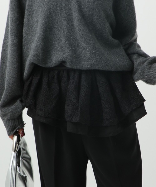 BAYFLOW（ベイフロー）の「[プラスワンで上級者コーデに]エンブロイダリーつけ衿（付け襟・レディース・ブラック/アイボリー・FREE）」の12枚目の写真