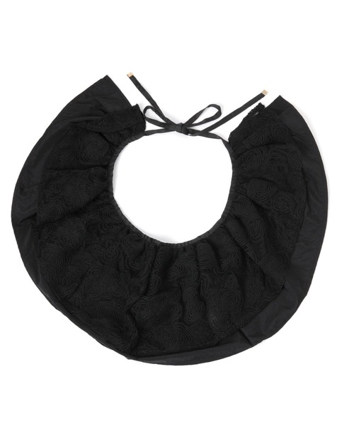 BAYFLOW（ベイフロー）の「[プラスワンで上級者コーデに]エンブロイダリーつけ衿（付け襟・レディース・ブラック/アイボリー・FREE）」の6枚目の写真