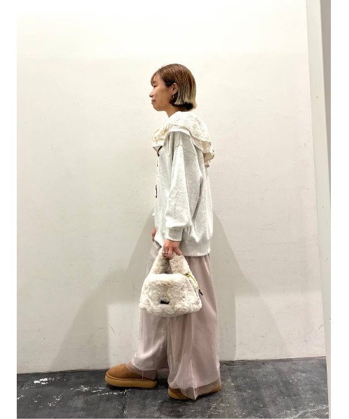 BAYFLOW（ベイフロー）の「[プラスワンで上級者コーデに]エンブロイダリーつけ衿（付け襟・レディース・ブラック/アイボリー・FREE）」の20枚目の写真