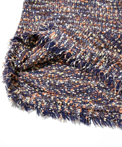 CUBE SUGAR(キューブシュガー)の「CUBE SUGAR/キューブシュガー モールネップ フリンジベスト(ベスト・レディース・ネイビー/グレー・FREE)」の10枚目の写真