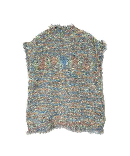 CUBE SUGAR(キューブシュガー)の「CUBE SUGAR/キューブシュガー モールネップ フリンジベスト(ベスト・レディース・ネイビー/グレー・FREE)」の5枚目の写真