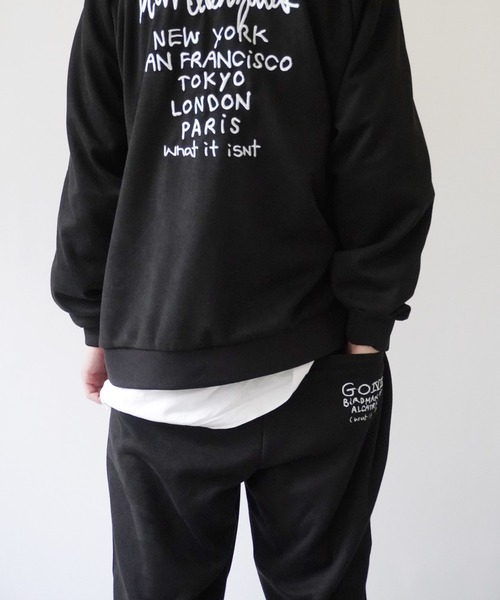 (What it isNt)ART BY MARKGONZALES(ワットイットイズント)の「【 (What it isNt)ART BY MARKGONZALES / (ワットイットイズント) アートバイ マークゴンザレス 】 カットスウェード トラック パンツ(その他パンツ・メンズ・ベージュ/ブラック・L/XL/M)」の5枚目の写真