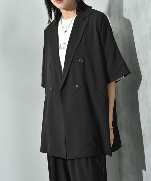 Iirot 黒 テーラードジャケット 半袖 JACKET– IIROT