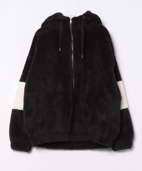 VIBGYOR(ヴィブジョー)の「シャギーZIPパーカー(CN)(ブルゾン・メンズ・ブラック/ベージュ/オフホワイト・FREE/LARGE/MEDIUM)」の4枚目の写真