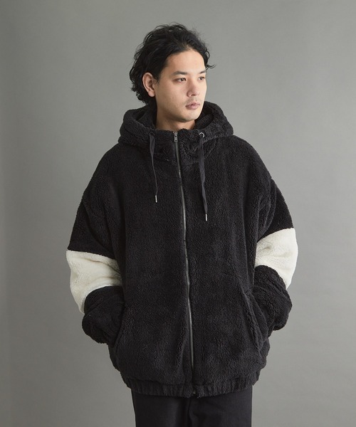 VIBGYOR(ヴィブジョー)の「シャギーZIPパーカー(CN)(ブルゾン・メンズ・ブラック/ベージュ/オフホワイト・FREE/LARGE/MEDIUM)」の9枚目の写真