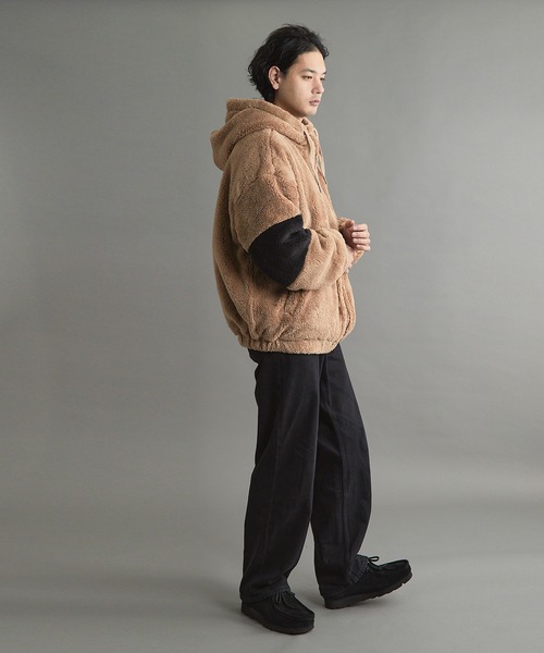 VIBGYOR(ヴィブジョー)の「シャギーZIPパーカー(CN)(ブルゾン・メンズ・ブラック/ベージュ/オフホワイト・FREE/LARGE/MEDIUM)」の13枚目の写真