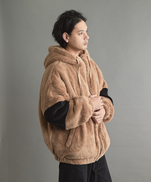 VIBGYOR(ヴィブジョー)の「シャギーZIPパーカー(CN)(ブルゾン・メンズ・ブラック/ベージュ/オフホワイト・FREE/LARGE/MEDIUM)」の12枚目の写真
