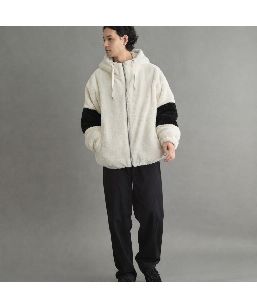 VIBGYOR(ヴィブジョー)の「シャギーZIPパーカー(CN)(ブルゾン・メンズ・ブラック/ベージュ/オフホワイト・FREE/LARGE/MEDIUM)」の8枚目の写真