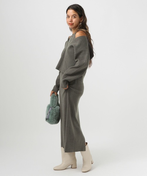 BAYFLOW（ベイフロー）の「２Pセットニットワンピース（ワンピース・レディース・エンジ/モカ/チャコールグレー・FREE）」の9枚目の写真