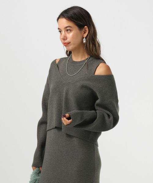 BAYFLOW（ベイフロー）の「２Pセットニットワンピース（ワンピース・レディース・エンジ/モカ/チャコールグレー・FREE）」の12枚目の写真