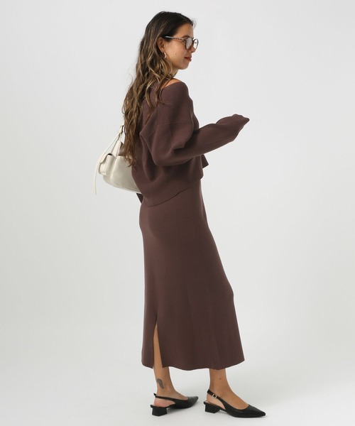 BAYFLOW（ベイフロー）の「２Pセットニットワンピース（ワンピース・レディース・エンジ/モカ/チャコールグレー・FREE）」の14枚目の写真