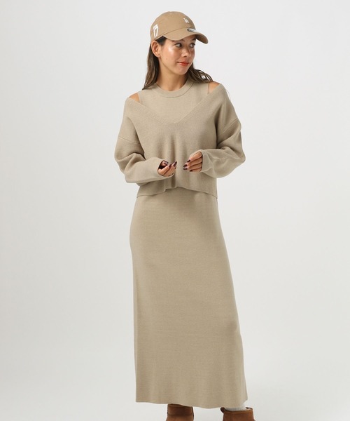 BAYFLOW（ベイフロー）の「２Pセットニットワンピース（ワンピース・レディース・エンジ/モカ/チャコールグレー・FREE）」の19枚目の写真