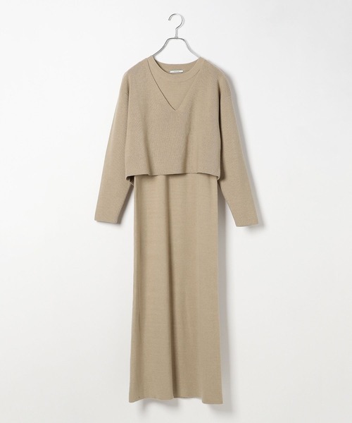 BAYFLOW（ベイフロー）の「２Pセットニットワンピース（ワンピース・レディース・エンジ/モカ/チャコールグレー・FREE）」の20枚目の写真