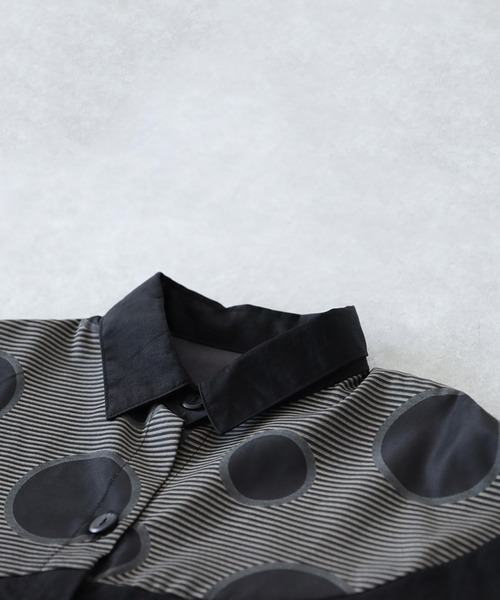 antiqua(アンティカ)の「ドット切り替えワンピース(シャツワンピース・レディース・ブラック・ONESIZE)」の15枚目の写真