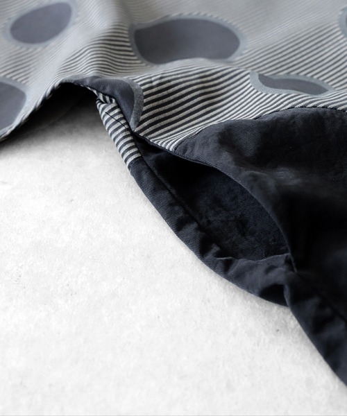 antiqua(アンティカ)の「ドット切り替えワンピース(シャツワンピース・レディース・ブラック・ONESIZE)」の3枚目の写真