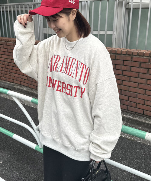 トレーナー スウェット 「新色追加!/ユニセックス」ヴィンテージライクヒビワレロゴスウェット レディース メンズ 新色追加!/ユニセックス】ヴィンテージライクヒビワレロゴ