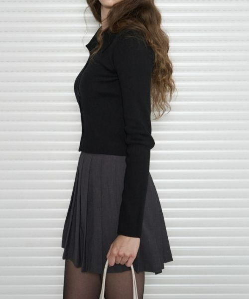 【セール】Slim Fit V Neck Collar Knit Cardigan（カーディガン/ボレロ）｜LEATHERY（レザリー）