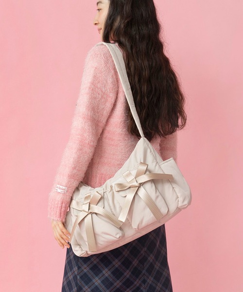 Casselini（キャセリーニ）の「Casselini(キャセリーニ)リボンボリュームショルダー（ショルダーバッグ・レディース・ベージュ/ネイビー/カーキ/ブラック・FREE）」の21枚目の写真