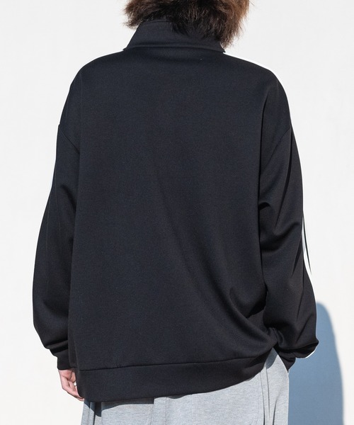 Red Cap Girl（レッドキャプガール）の「【a-r】〔Red Cap Girl/レッドキャップガール〕シルキータッチ サークルロゴ刺繍 サイドライン ハーフジップ（スウェット・メンズ・ライトグレー/ホワイト/ブルー/ブラック・LARGE/MEDIUM）」の9枚目の写真