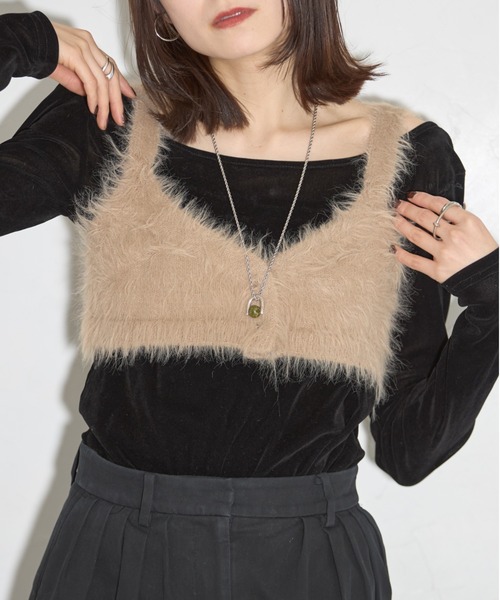 Josemoon レザーフラップビスチェ LEATHER FLAP BUSTIER(36 IVORY): TOPSjosemoon