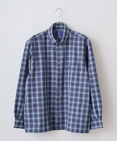 GERRY（ジェリー）の「GERRY ストレッチ ツイル キャンプ オーバー シャツ（シャツ/ブラウス・メンズ・ブルー系1/ブルー系2/パープル系/ブラウン系・L/LL/M）」の3枚目の写真