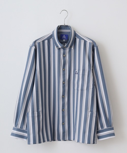 GERRY（ジェリー）の「GERRY ストレッチ ツイル キャンプ オーバー シャツ（シャツ/ブラウス・メンズ・ブルー系1/ブルー系2/パープル系/ブラウン系・L/LL/M）」の4枚目の写真