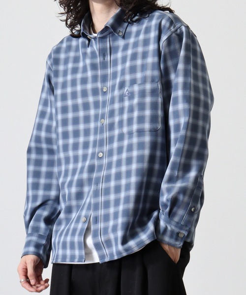 GERRY（ジェリー）の「GERRY ストレッチ ツイル キャンプ オーバー シャツ（シャツ/ブラウス・メンズ・ブルー系1/ブルー系2/パープル系/ブラウン系・L/LL/M）」の6枚目の写真