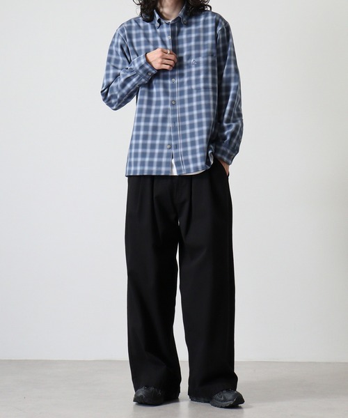 GERRY（ジェリー）の「GERRY ストレッチ ツイル キャンプ オーバー シャツ（シャツ/ブラウス・メンズ・ブルー系1/ブルー系2/パープル系/ブラウン系・L/LL/M）」の5枚目の写真