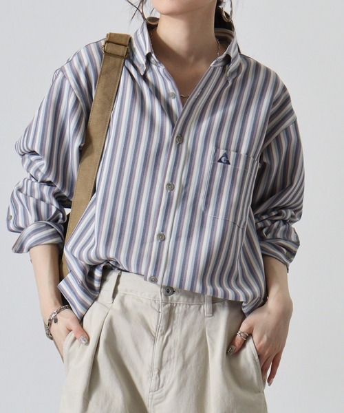 GERRY（ジェリー）の「GERRY ストレッチ ツイル キャンプ オーバー シャツ（シャツ/ブラウス・メンズ・ブルー系1/ブルー系2/パープル系/ブラウン系・L/LL/M）」の7枚目の写真