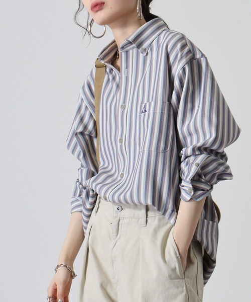 GERRY（ジェリー）の「GERRY ストレッチ ツイル キャンプ オーバー シャツ（シャツ/ブラウス・メンズ・ブルー系1/ブルー系2/パープル系/ブラウン系・L/LL/M）」の8枚目の写真