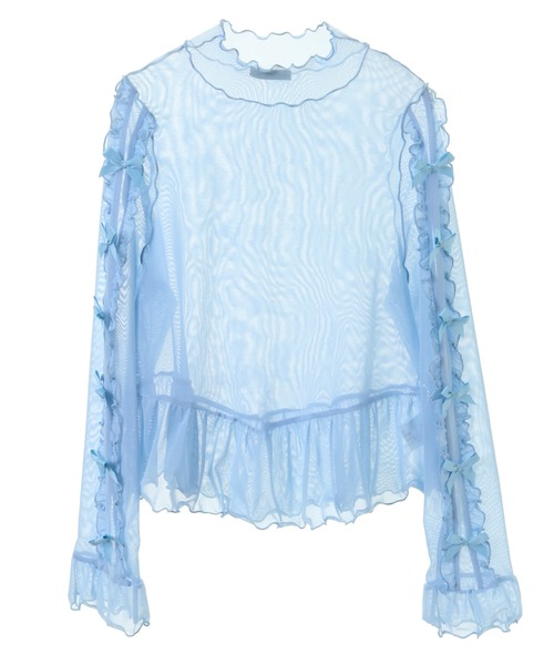 RIBBON TULLE BLOUSE | Candy Stripper（キャンディ