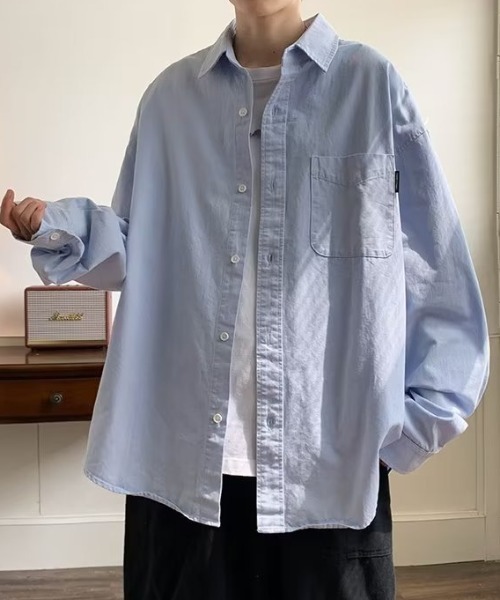 link lot(リンクロット)の「ワンポイントボタンダウンシャツ(シャツ/ブラウス・メンズ・ネイビー/サックスブルー・M/L)」の10枚目の写真