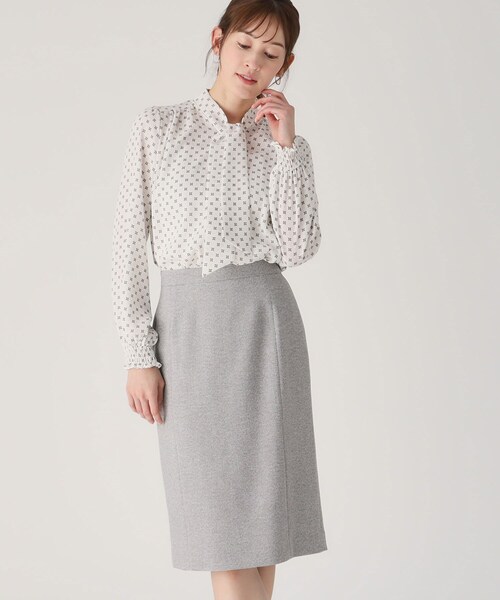 COUP DE CHANCE（クードシャンス）の「【洗える／日本製／スーツ可】タイトスカート（スカート・レディース・ネイビー系3/ライトグレー系3/ベージュ系その他7・42/40/38/36/34）」の5枚目の写真