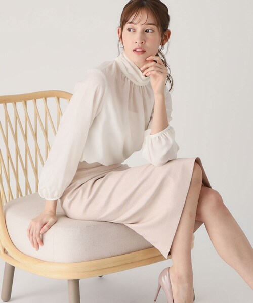 COUP DE CHANCE（クードシャンス）の「【洗える／日本製／スーツ可】タイトスカート（スカート・レディース・ネイビー系3/ライトグレー系3/ベージュ系その他7・42/40/38/36/34）」の14枚目の写真