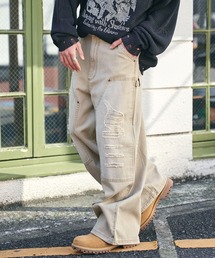 WEGO | WEGO/【25年春夏新作】ダブルニーダメージデニムパンツ(デニムパンツ)