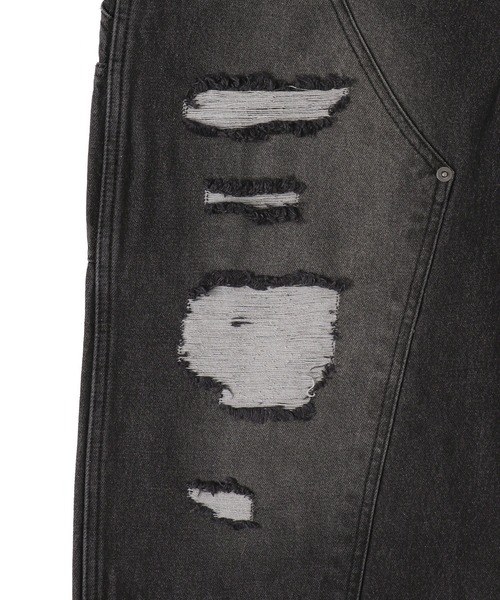 WEGO(ウィゴー)の「WEGO/ダブルニーダメージデニムパンツ(デニムパンツ・メンズ・スカイブルー/ブラック系3/ベージュ・MEDIUM/LARGE)」の18枚目の写真