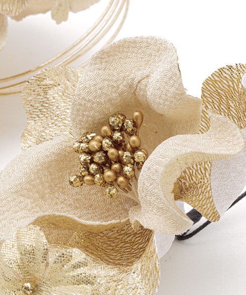 SOUBIEN（ソウビエン）の「flower髪飾り2点セット（和装小物・レディース・レッド系/ゴールド系・FREE）」の11枚目の写真