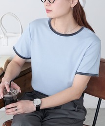 ベロアパイピングテレコTEE