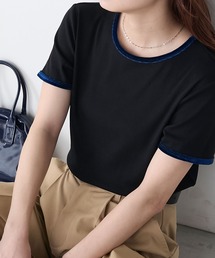 ベロアパイピングテレコTEE